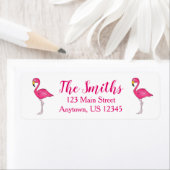 Tropisch Roze Flamingo Bird Address Label (Insitu)