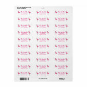 Tropisch Roze Flamingo Bird Address Label (Full Sheet)