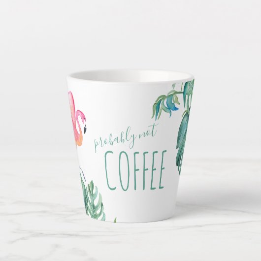 Tropisch roze flamingo Bird Waterverf Art Mok (Voorkant)