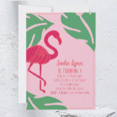 Tropisch roze flamingo Birthday Kaart