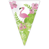 Tropisch roze flamingo Birthday Party Vlaggetjes (Tweede vlag)