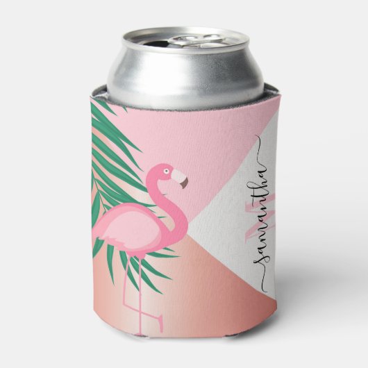 Tropisch Roze Flamingo Blikjeskoeler (Blikje Voorkant)