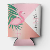 Tropisch Roze Flamingo Blikjeskoeler (Voorkant)