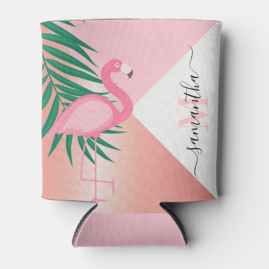 Tropisch Roze Flamingo Blikjeskoeler (Voorkant)