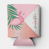 Tropisch Roze Flamingo Blikjeskoeler (Achterkant)