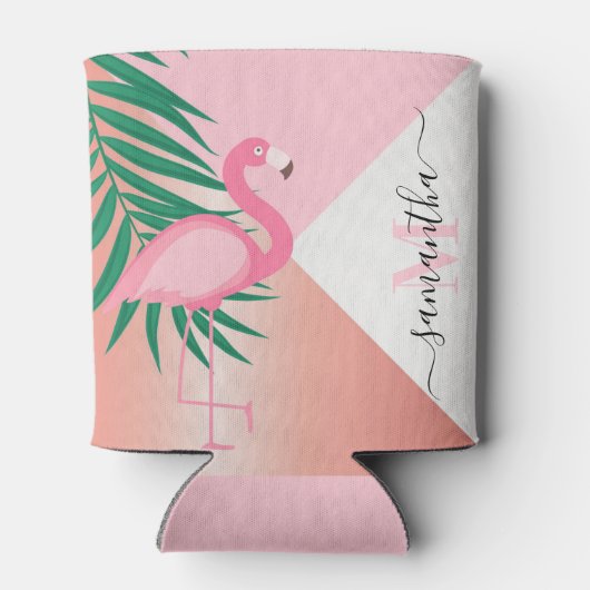 Tropisch Roze Flamingo Blikjeskoeler (Achterkant)