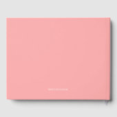 Tropisch roze flamingo Botanisch Baby shower Gastenboek (Achterkant)