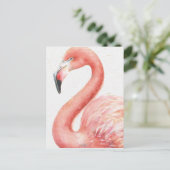 Tropisch | Roze Flamingo Briefkaart (Staand voorkant)