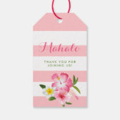 Tropisch roze flamingo bruiloft Vrijgezellenfeest Cadeaulabel (Achterkant)