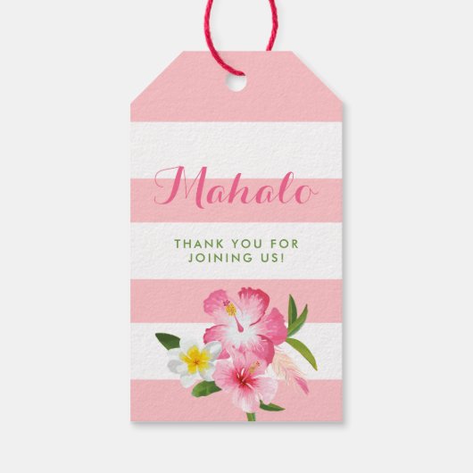 Tropisch roze flamingo bruiloft Vrijgezellenfeest Cadeaulabel (Achterkant)