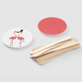 Tropisch Roze Flamingo Bruiloft Vrijgezellenfeest  Handwaaier (Niet-gemonteerd)