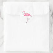 Tropisch Roze Flamingo Bruiloft Vrijgezellenfeest  Ronde Sticker (Tas)