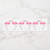 Tropisch Roze Flamingo Bruiloft Vrijgezellenfeest Waterfles Etiket (Enkel label)