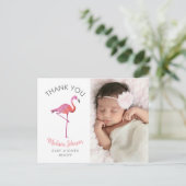 Tropisch Roze Flamingo | Dank u wel Briefkaart (Staand voorkant)