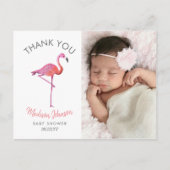 Tropisch Roze Flamingo | Dank u wel Briefkaart (Voorkant)