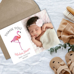 Tropisch Roze Flamingo   Dank u wel Briefkaart