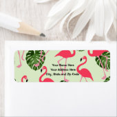 Tropisch Roze Flamingo Design Return Label (Insitu)