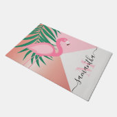 Tropisch Roze Flamingo Deurmat (Schuin)