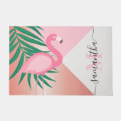 Tropisch Roze Flamingo Deurmat (Voorkant)