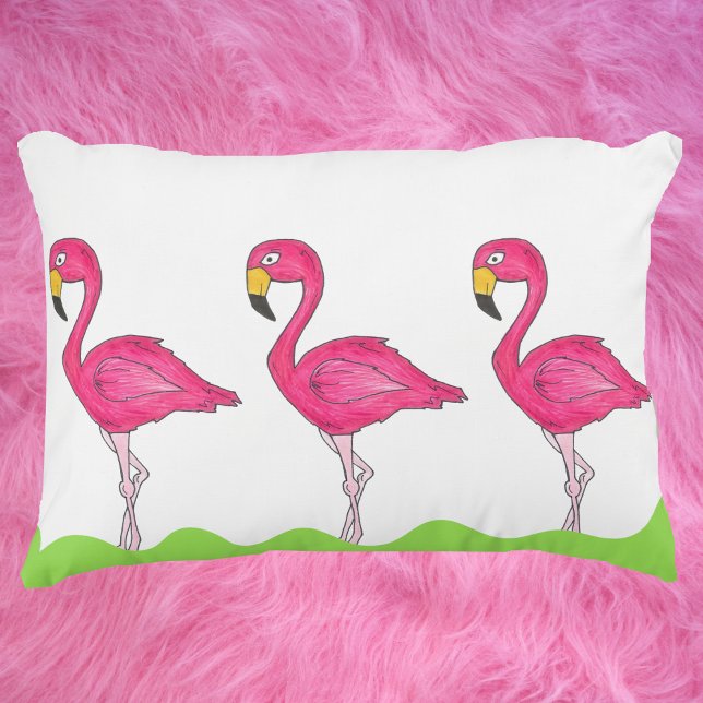 Tropisch roze flamingo Flamingos Bird Pillow Decoratief Kussen (Flamingo Pillow)