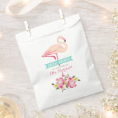 Tropisch roze flamingo Floral Vrijgezellenfeest Bedankzakje (Geknipt)