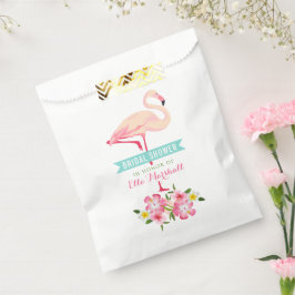 Tropisch roze flamingo Floral Vrijgezellenfeest Bedankzakje