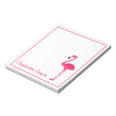 Tropisch roze flamingo gepersonaliseerd notitieblok (Linkerzijde)