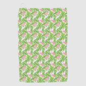 Tropisch Roze Flamingo Golfhanddoek (Voorkant)