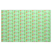 Tropisch roze flamingo Green Palm Tree Pineappel Stof (Fat Quarter)