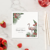 Tropisch Roze Flamingo Hawaïaanse Bruidsdouche Servet (Insitu)