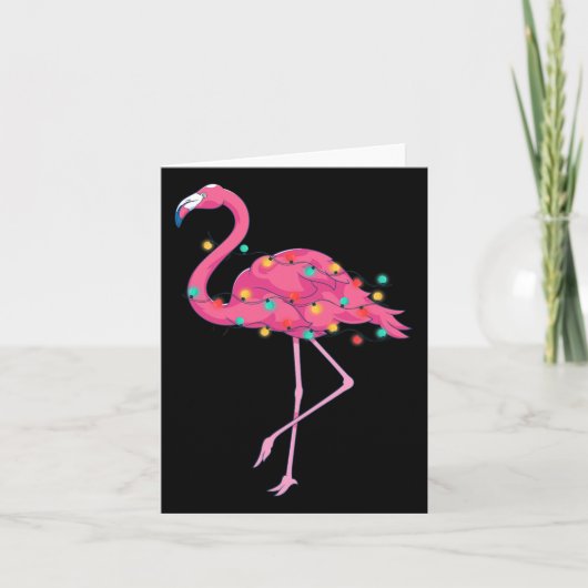Tropisch roze flamingo Hawaii Summer Chmas Christm Kaart (Voorkant)