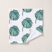 Tropisch roze flamingo het Schilderen van de Reeks Bad Handdoek (Wasdoekje)