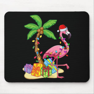 Tropisch Roze Flamingo Kerstmis In Juli Zomer Pa Muismat