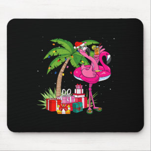 Tropisch Roze Flamingo Kerstmis In Juli Zomer Pa Muismat