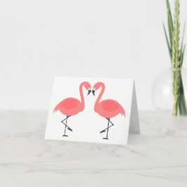 Tropisch roze flamingo Love Hallo Denking of You Kaart