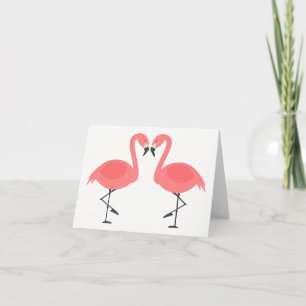 Tropisch roze flamingo Love Hallo Denking of You Kaart