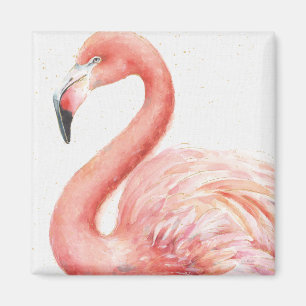 Tropisch   Roze Flamingo Magneet