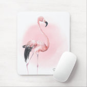 Tropisch Roze Flamingo met Naam Muismat (Met muis)