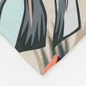 Tropisch roze flamingo met orchidee bloemen en lea fleece deken (Hoek)