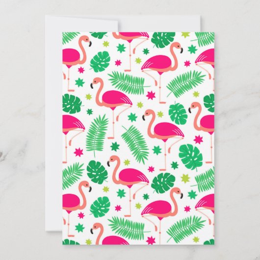 Tropisch Roze Flamingo Mooi Dank Je Bedankkaart (Achterkant)