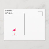 Tropisch Roze Flamingo Mooie Verjaardag Uitnodiging Briefkaart (Achterkant)
