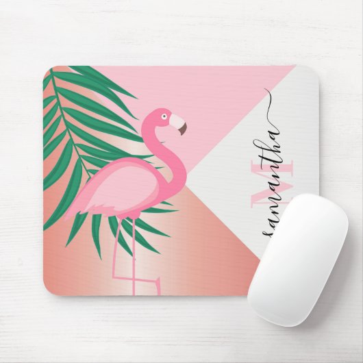 Tropisch Roze Flamingo Muismat (Met muis)