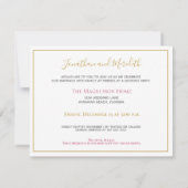 Tropisch roze flamingo No Gifts Reception Party Kaart (Achterkant)