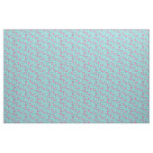 Tropisch roze flamingo op Aqua Blue Pattern Stof (Yard (91,4 cm))