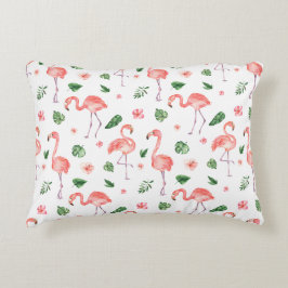 Tropisch roze Flamingo patroon Accent Kussen