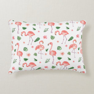 Tropisch roze Flamingo patroon Accent Kussen