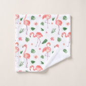 Tropisch roze Flamingo patroon badkamer Bad Handdoek (Wasdoekje)
