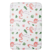 Tropisch roze Flamingo patroon badkamer Badmat (Voorkant Verticaal)