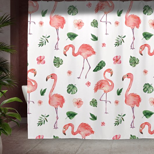 Tropisch roze Flamingo patroon badkamer Douchegordijn