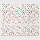 Tropisch roze Flamingo patroon Cadeaupapier (Vlak)